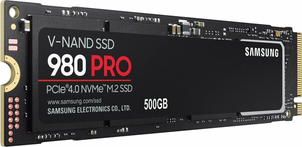 Bild 1 von Samsung 980 PRO interne SSD (500 GB) 6900 MB/S Lesegeschwindigkeit, 5000 MB/S Schreibgeschwindigkeit, Playstation 5 kompatibel, PCIe® 4.0 NVMe™, M.2