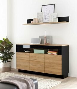 Places of Style Sideboard Cayman, Breite ca. 150 cm, Schwarz