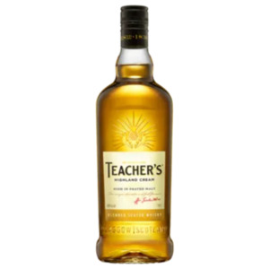 Teachers Highland Cream Whisky,
Finsbury London Dry Gin oder Penny Packer Bourbon Whiskey