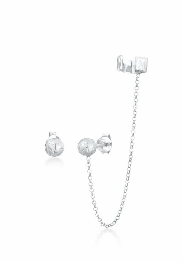 Bild 1 von Elli Paar Ohrstecker Earcuff Klemme Stecker Kugel 925 Silber