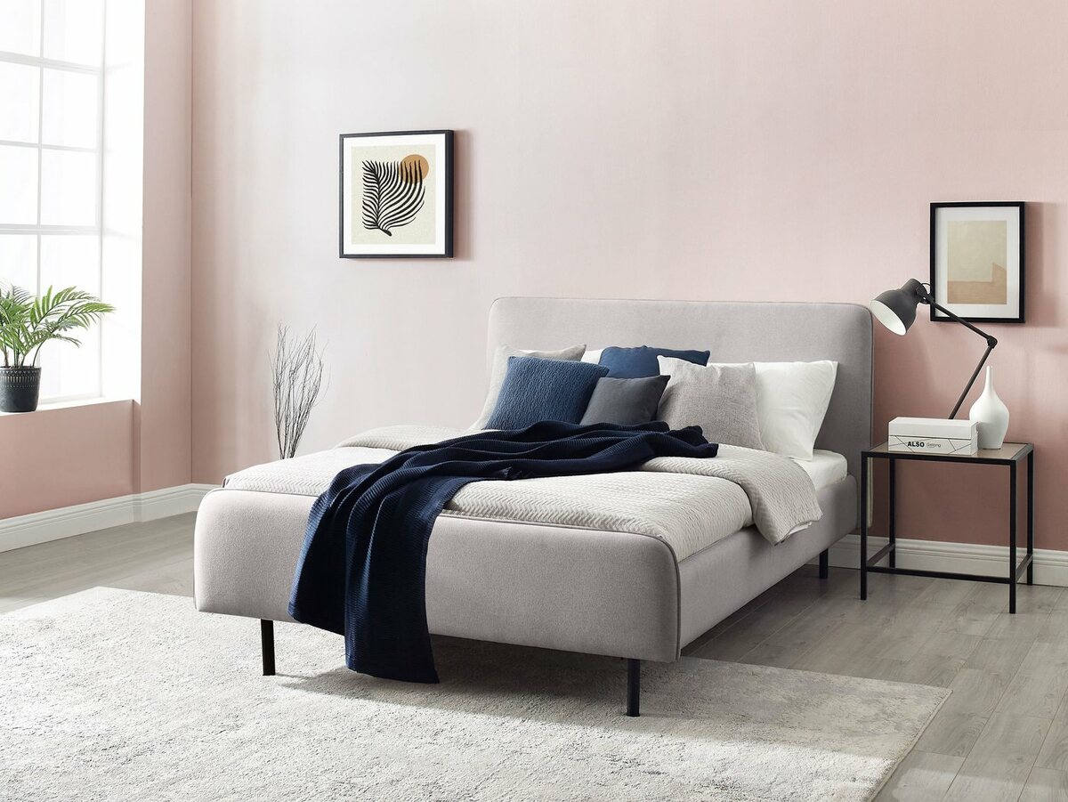 Bild 1 von Andas Polsterbett Edvard, mit gepolstertem Kopf- & Fußteil, aus der freundin Home Collection, Grau