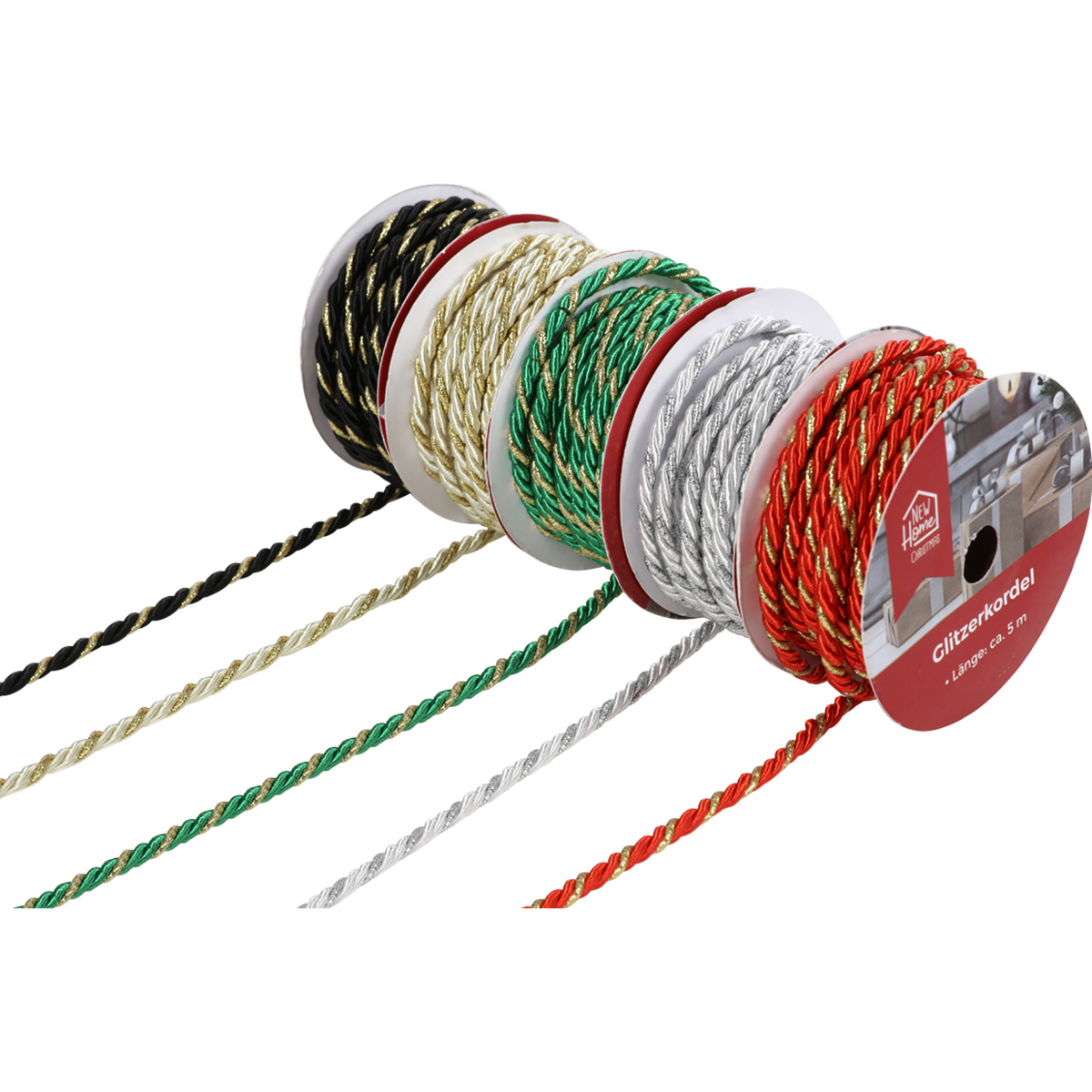 Bild 1 von Glitzerkordel versch. Farben und Dessins