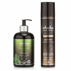 ahuhu organic hair care Hawaiin Herbs Shampoo 500ml & Hairspray 300ml