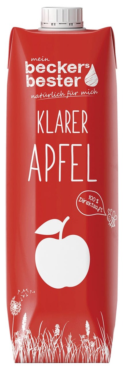 Bild 1 von Beckers Bester Apfelsaft Klar 100 % Fruchtgehalt Tetra Pack 6 x 1 l (6 l)