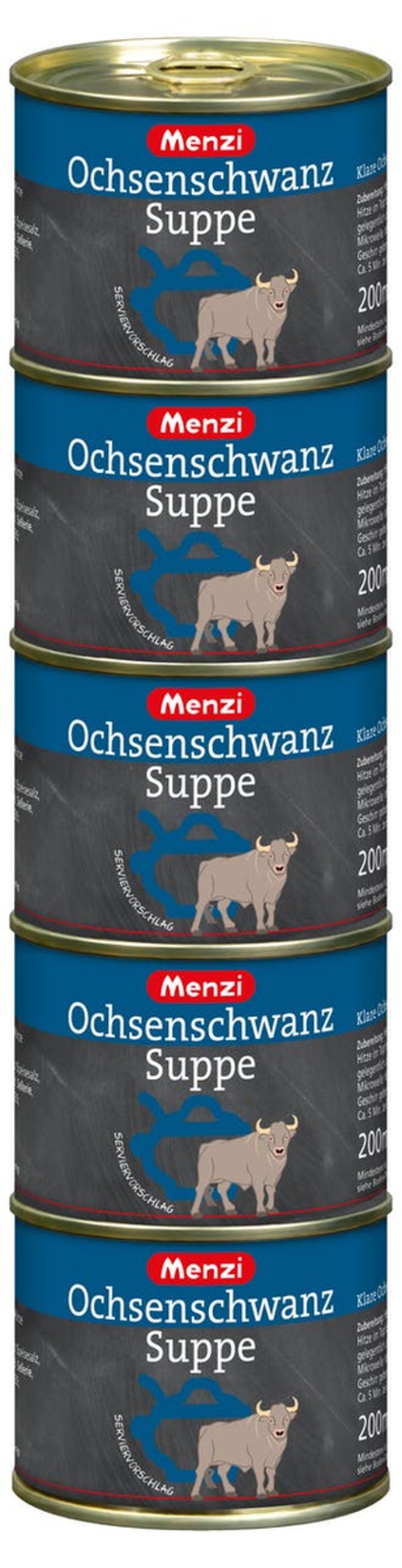 Bild 1 von Menzi Ochsenschwanzsuppe Klar 5 x 200 g (1 kg)