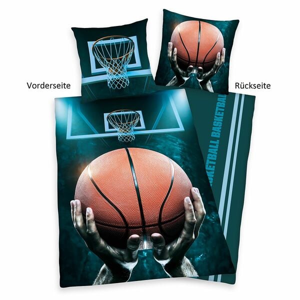 Bild 1 von Young Collection Wendebettwäsche Basketball Baumwoll Renforcé Einzelbett, 2tlg.