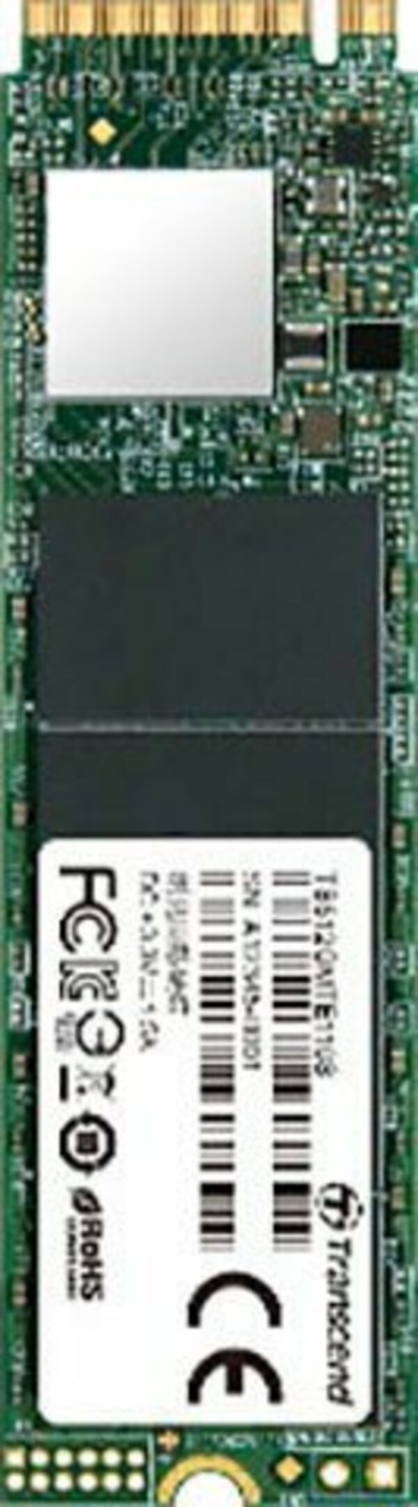 Bild 1 von Transcend MTE110S PCIe SSD 256GB interne SSD (256 GB) 1600 MB/S Lesegeschwindigkeit, 1100 MB/S Schreibgeschwindigkeit