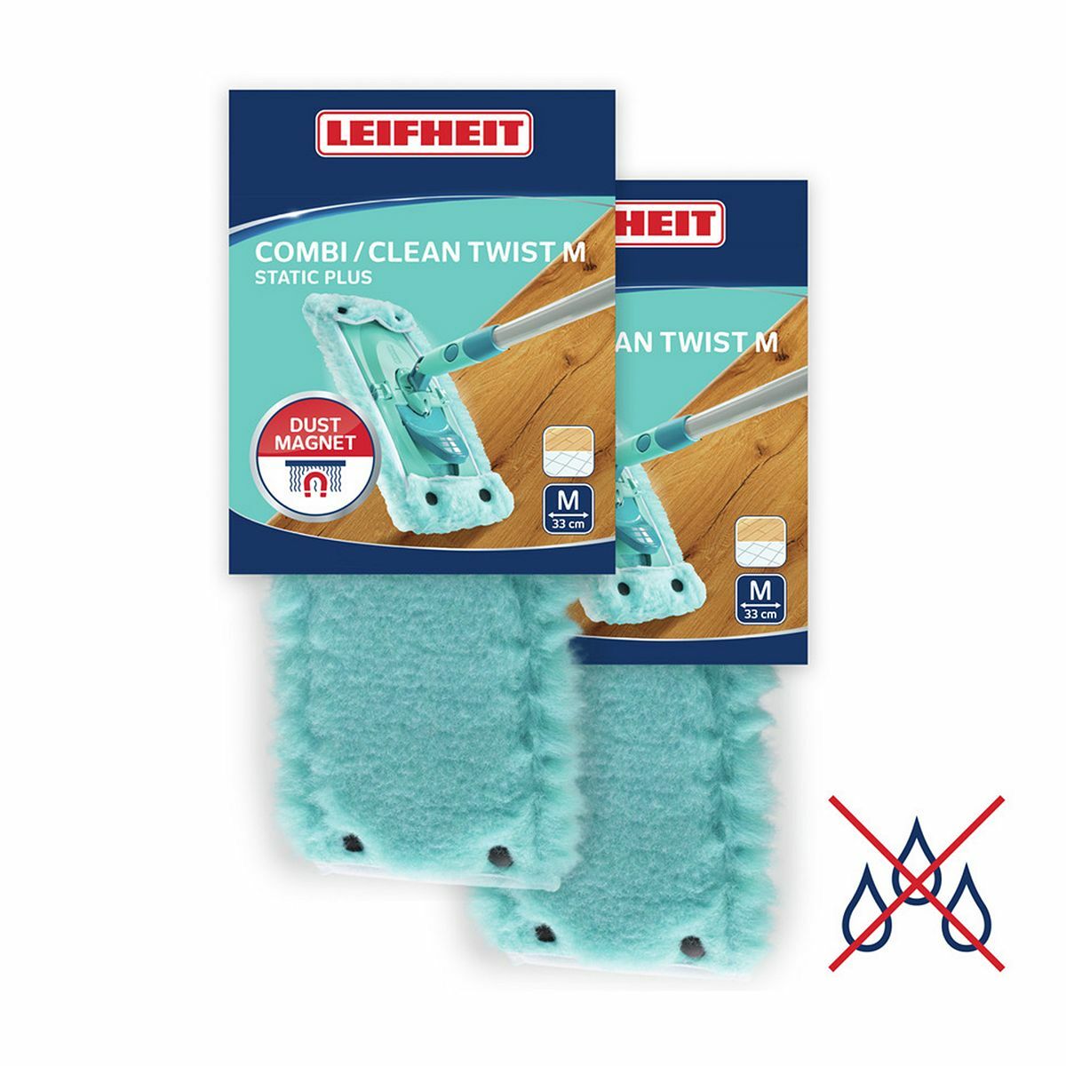 Bild 1 von LEIFHEIT Wischbezüge Clean Twist Combi M plus 2er-Set