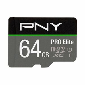 PNY PRO Elite Speicherkarte (64 GB, UHS Class 3, 100 MB/s Lesegeschwindigkeit)