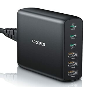 Rocoren USB C Ladegerät Mehrfach 100W, PD3.0 QC4.0 PPS