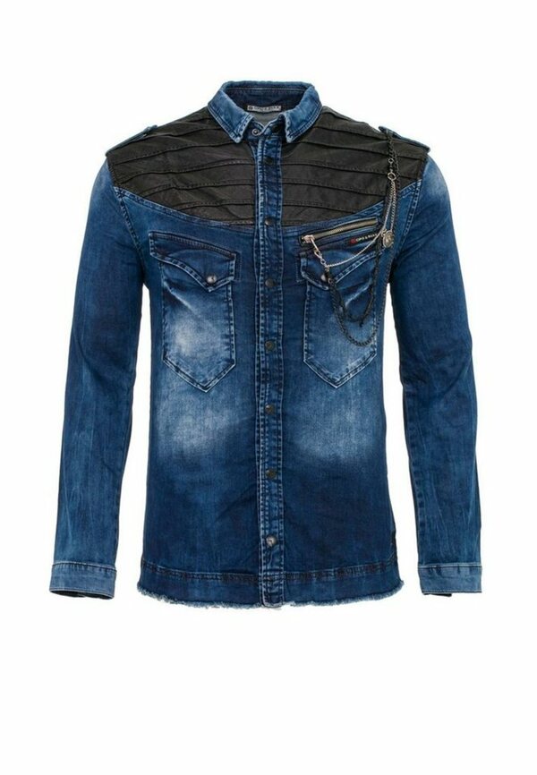 Bild 1 von Cipo & Baxx Jeanshemd mit Kettendetail