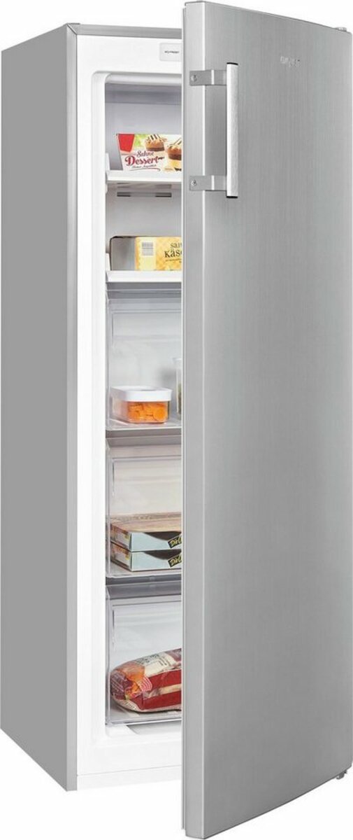 Bild 1 von exquisit Gefrierschrank GS231-NF-H-040D inoxlook, 143 cm hoch, 54 cm breit