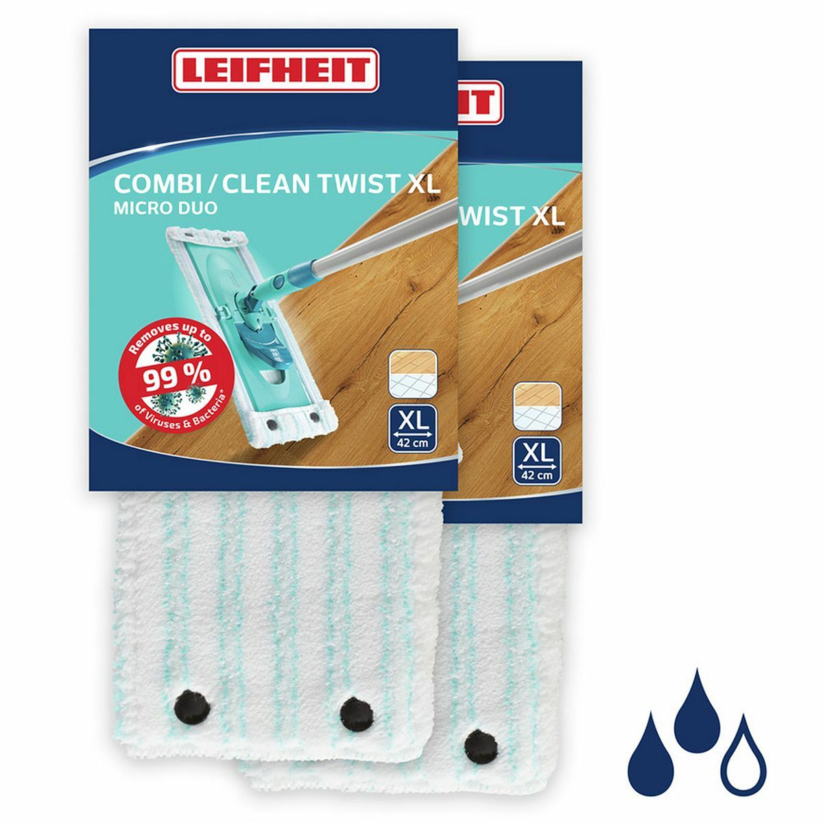 Bild 1 von LEIFHEIT Wischbezüge Clean Twisst XL micro duo 2er-Set