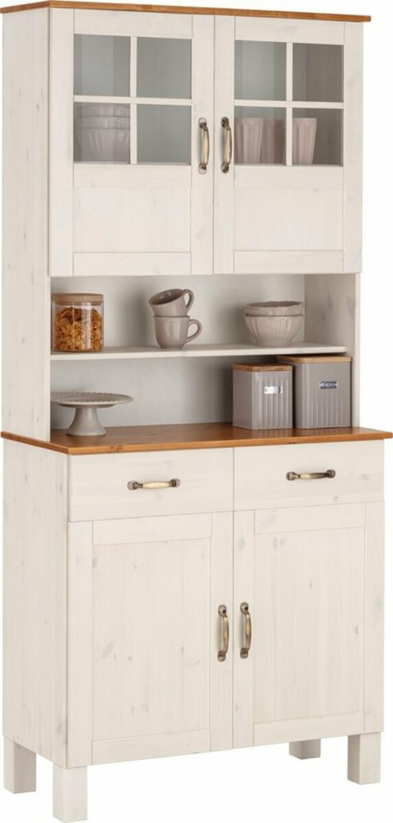 Bild 1 von Home affaire Küchenbuffet Alby Breite 85 cm, 2 Glastüren, Weiß