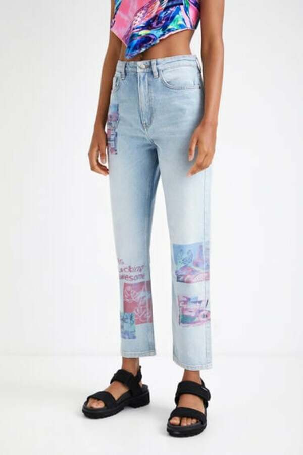 Bild 1 von Straight Cropped Jeans Patch