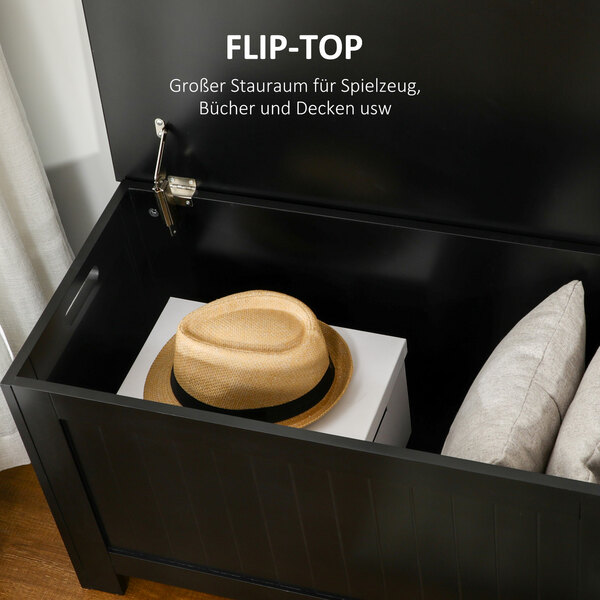 Bild 4 von HOMCOM Truhe, Aufbewahrungsbox, Auflagenbox mit Griff, Gerätetruhe mit Deckel