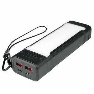 Fontastic Stab - Powerbank mit Arbeitsleuchte 20.000mAh Schwarz