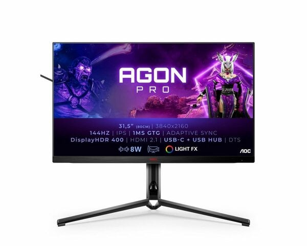 Bild 1 von AOC AG324UX Gaming-Monitor (80 cm/31,5 , 3840 x 2160 px, 4K Ultra HD, 1 ms Reaktionszeit, 144 Hz, IPS)"