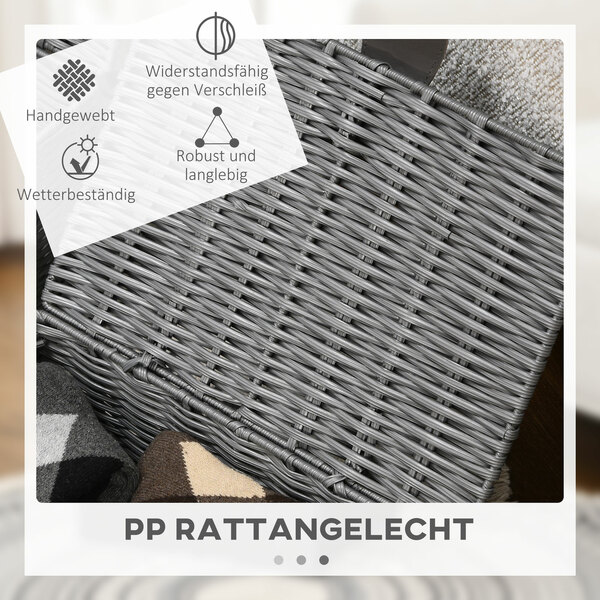 Bild 4 von HOMCOM Ratten Aufbewahrungsboxen 3er-Set 18L, 12L, 7L Aufbewahrungskorb