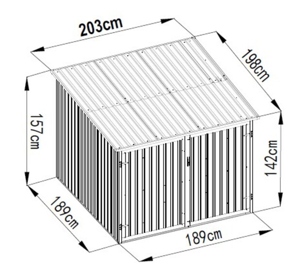 Bild 3 von HC Garten & Freizeit Fahrradgarage-/Fahrradhaus-/Fahrradbox, ca. 203 x 198 x 157 cm