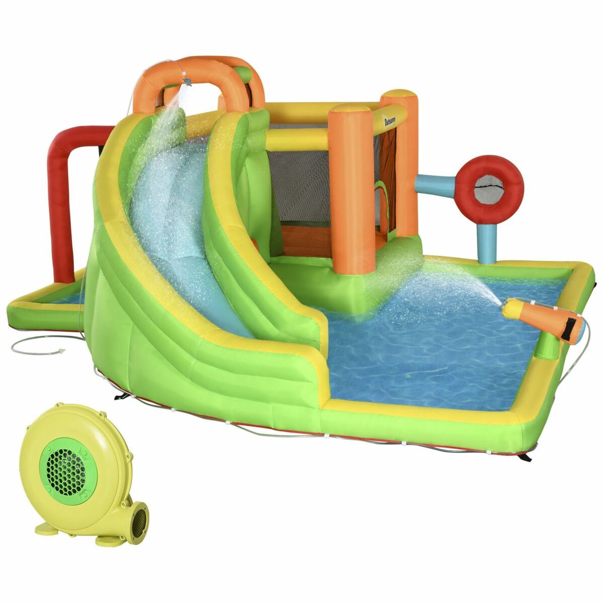 Bild 1 von Outsunny Aufblasbare Hüpfburg, Spielburg, Sprungbereich für Kinder 3 bis 8 Jahre