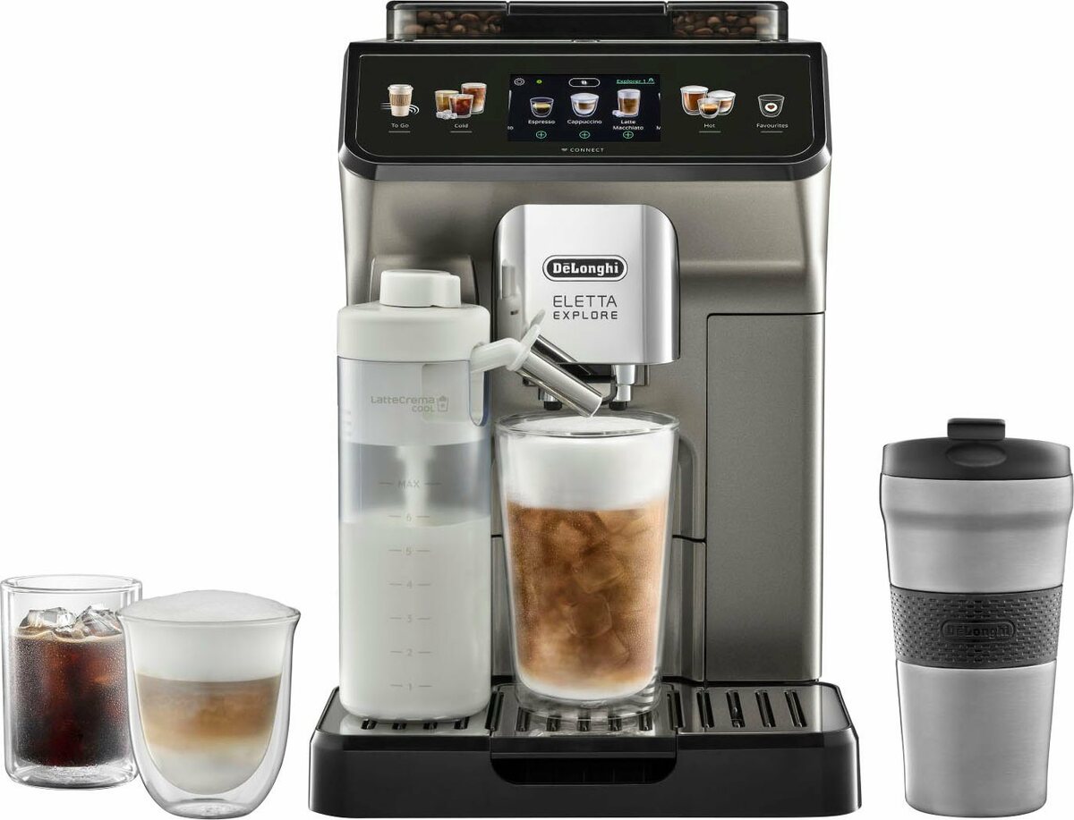 Bild 1 von De'Longhi Kaffeevollautomat Eletta Explore Cold Brew Extraction ECAM450.86.T, Titan