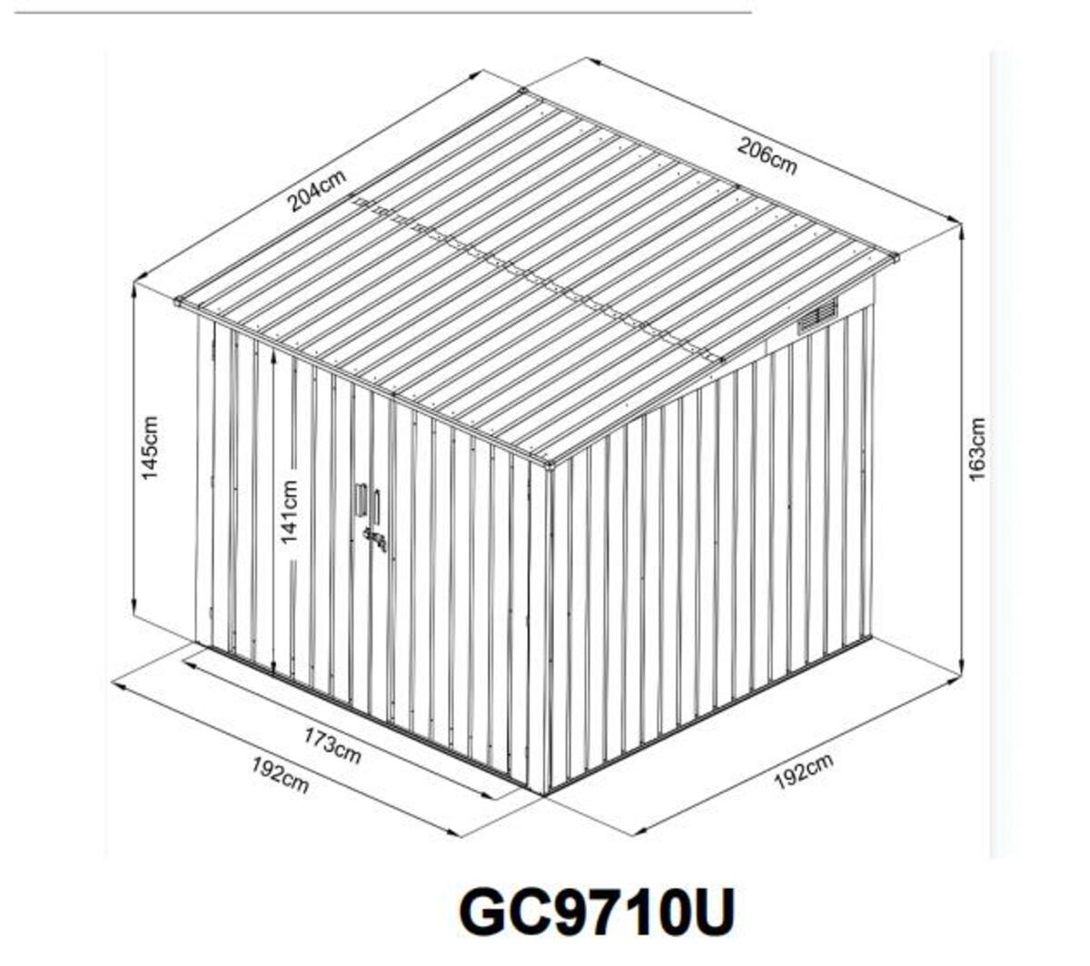 Bild 4 von Green Yard Fahrradgarage-/Fahrradhaus-/Fahrradbox Metall ca. 204x206x163cm