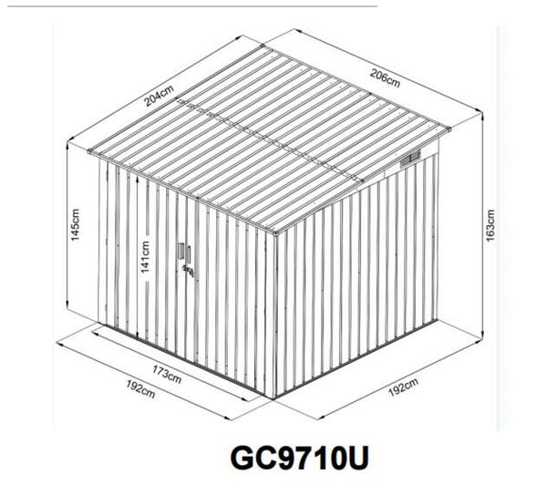 Bild 4 von Green Yard Fahrradgarage-/Fahrradhaus-/Fahrradbox Metall ca. 204x206x163cm