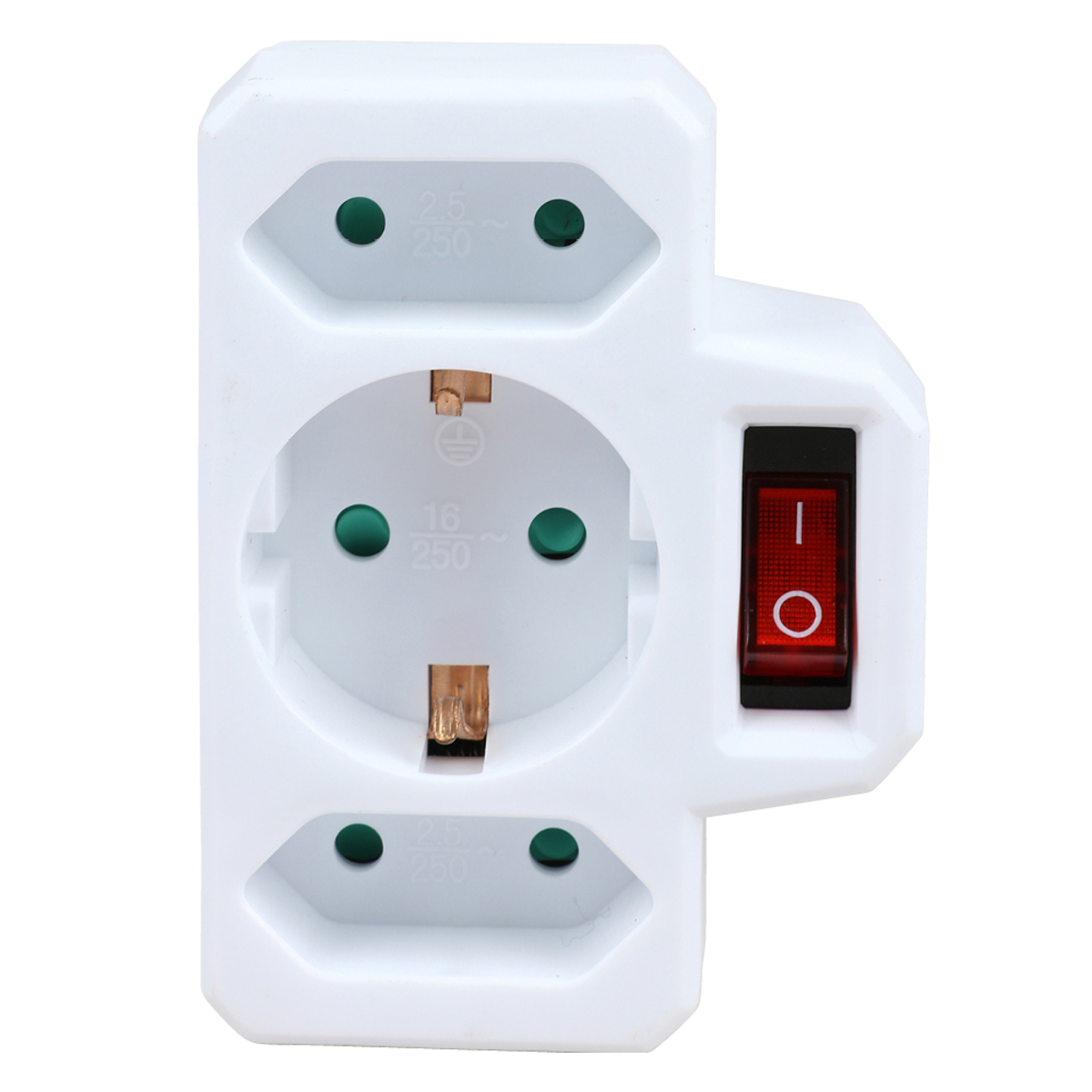 Bild 1 von Steckdosenadapter 3-fach mit Kinderschutz