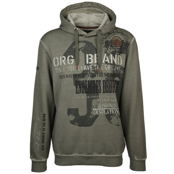 Bild 1 von Herren Kapuzenhoodie mit Print
                 
                                                        Oliv