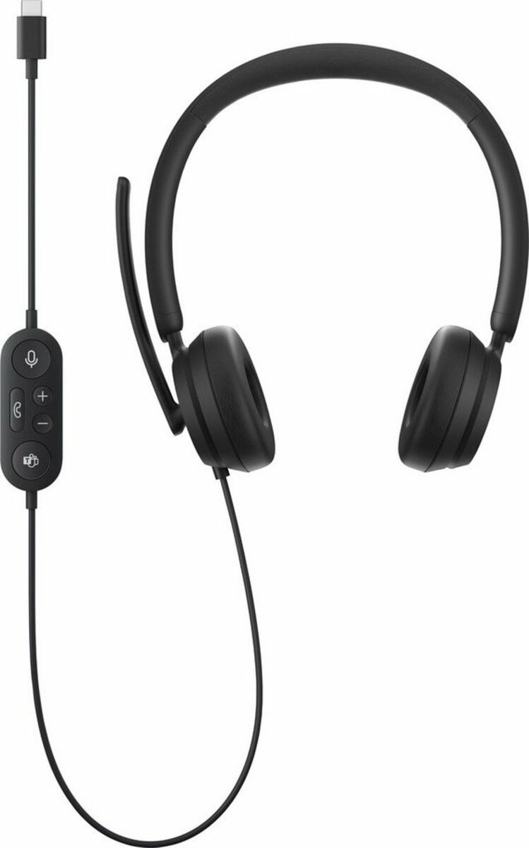 Bild 1 von Microsoft Modern USB-C Headset On-Ear-Kopfhörer (Noise-Cancelling, integrierte Steuerung für Anrufe und Musik)