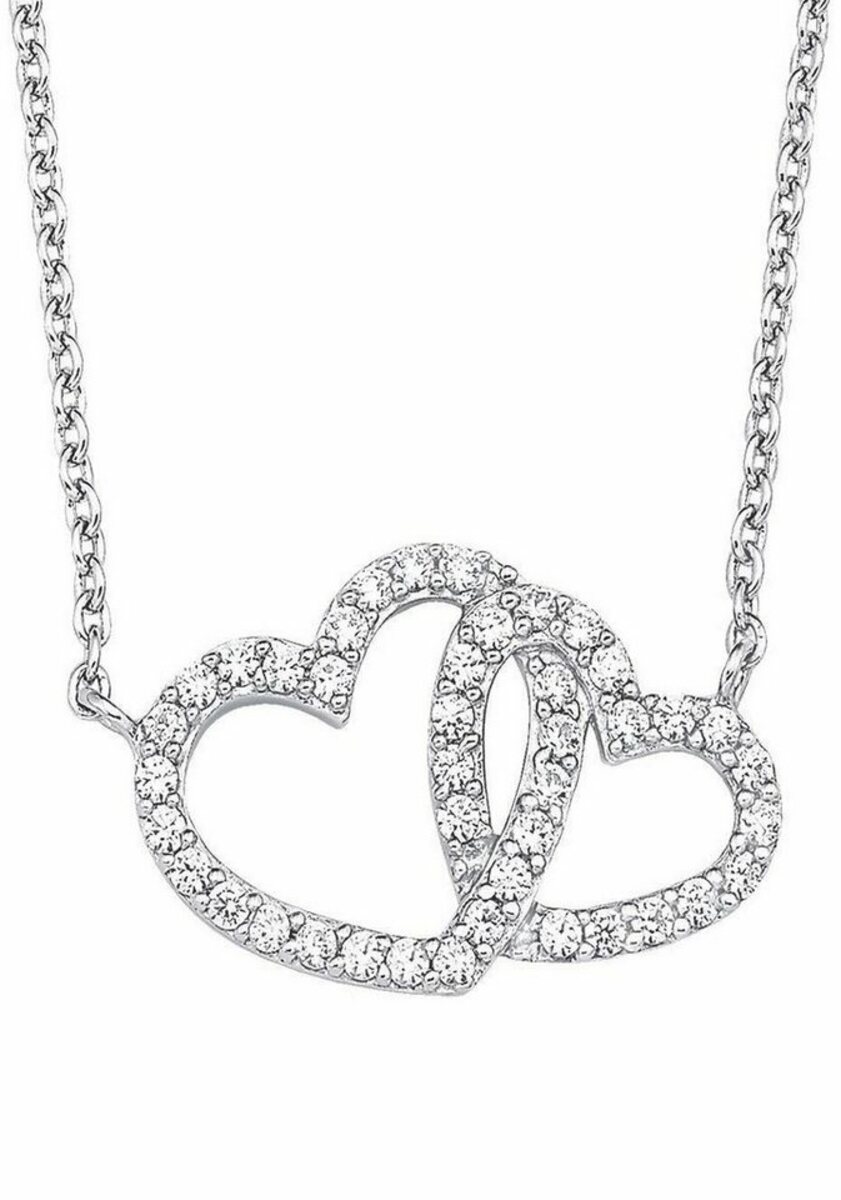 Bild 1 von Amor Kette mit Anhänger Herzen, 9070633, mit Zirkonia