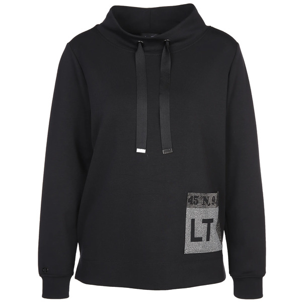 Bild 1 von Damen Sweatshirt mit Stehkrage und Bindeband
                 
                                                        Schwarz