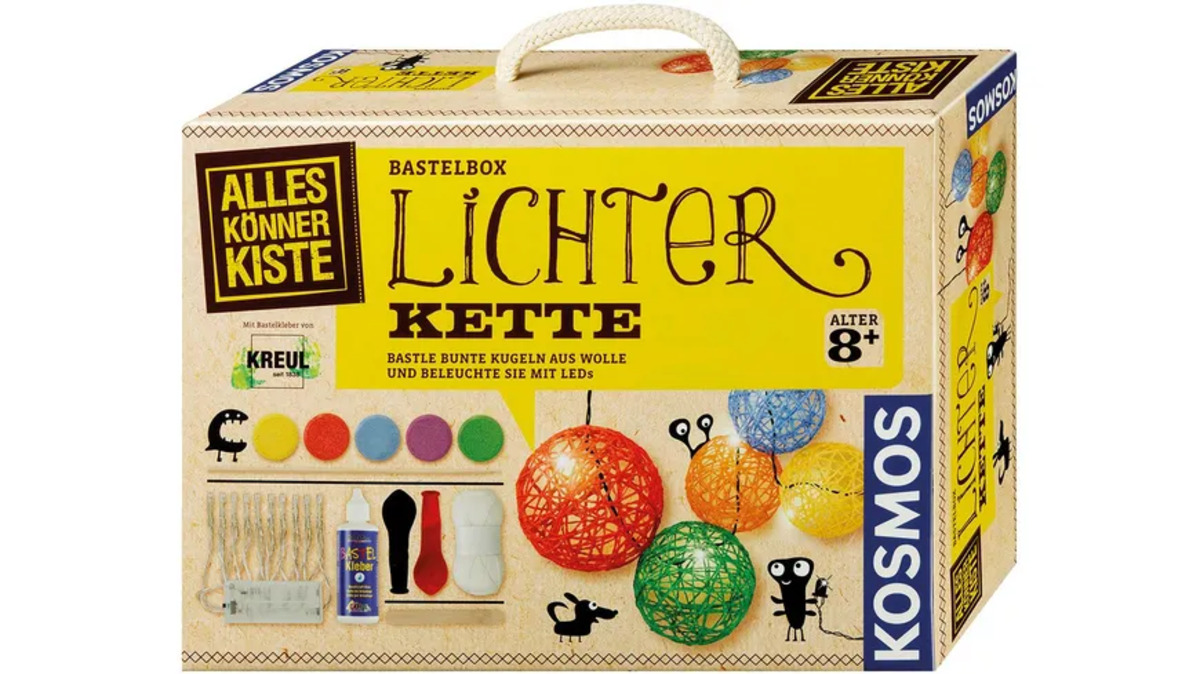 Bild 1 von KOSMOS - Lichterkette - Bastle bunte Kugeln aus Wolle und beleuchte sie mit LEDs