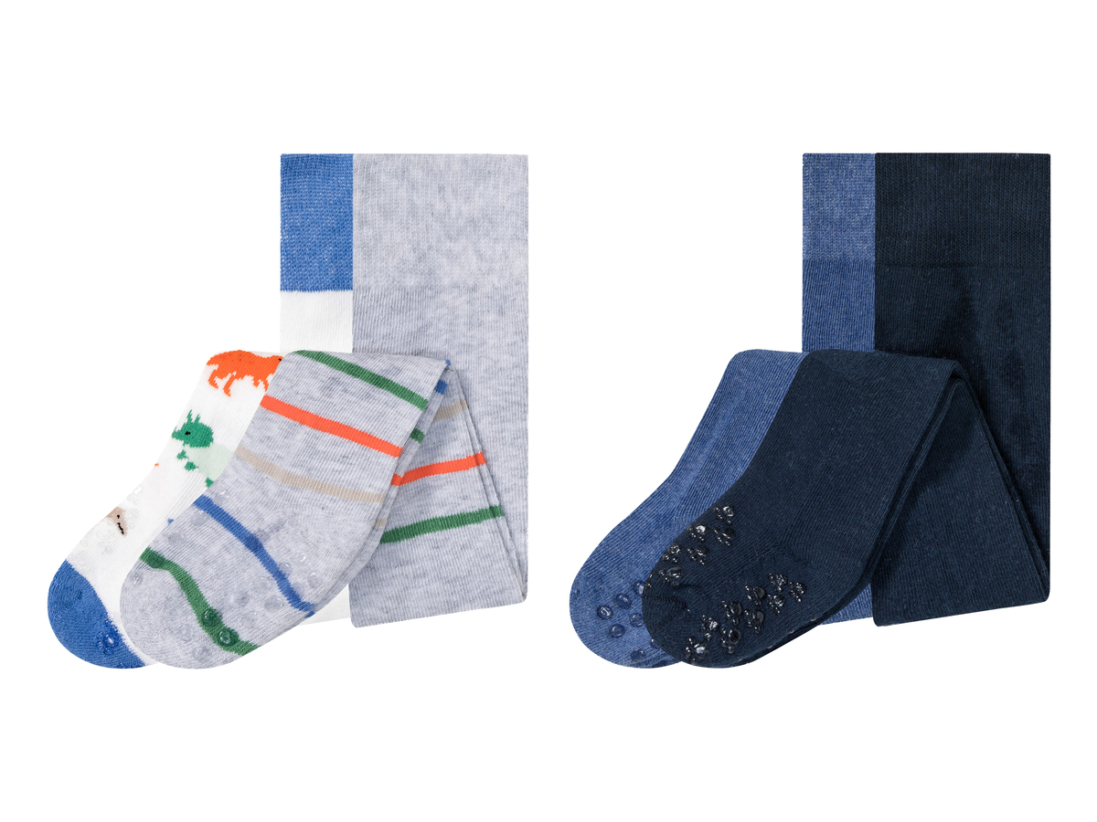 Bild 1 von lupilu® Baby Jungen Krabbelstrumpfhosen, 2 Stück, mit Silikon-Noppen