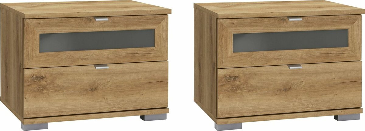Bild 1 von Wimex Nachtkommode Box, mit Glaseinsatz in der oberen Schublade, in 2 Höhen