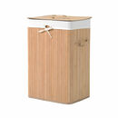 Bild 1 von HOMCOM Wäschekorb, Wäschebox, Wäschesammler mit Deckel, Segeltuchsack, Bambus , faltbar, 72L, Natur,
