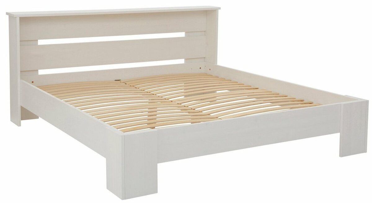 Bild 1 von Home affaire Bett Katryn, aus Massivholz, Weiß