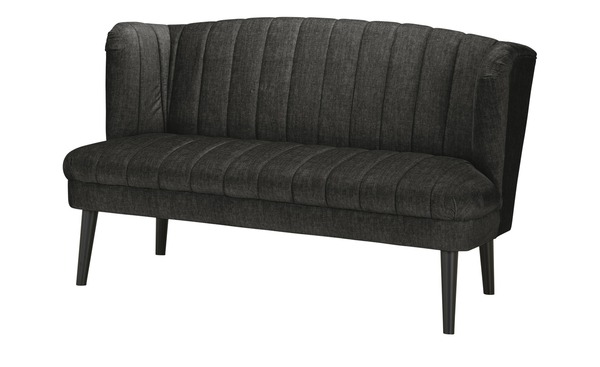 Bild 1 von Twist Küchensofa  Velours meliert Rina schwarz Maße (cm): B: 156 H: 92 T: 76 Bänke