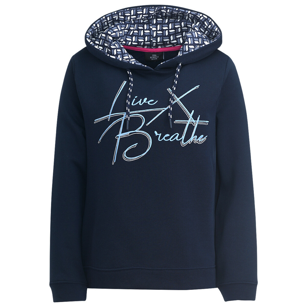 Bild 1 von Damen Hoodie mit Text DUNKELBLAU
