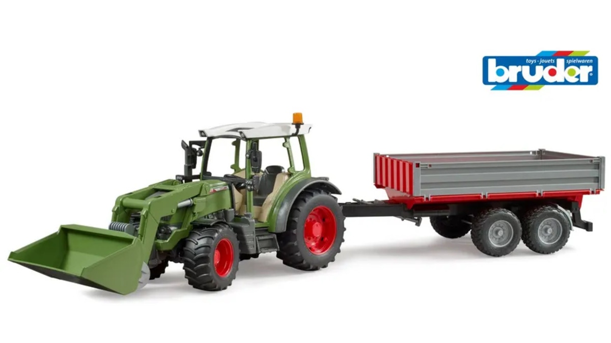 Bild 1 von BRUDER - Fendt Vario 211 mit Frontlader und Bordwandanhänger