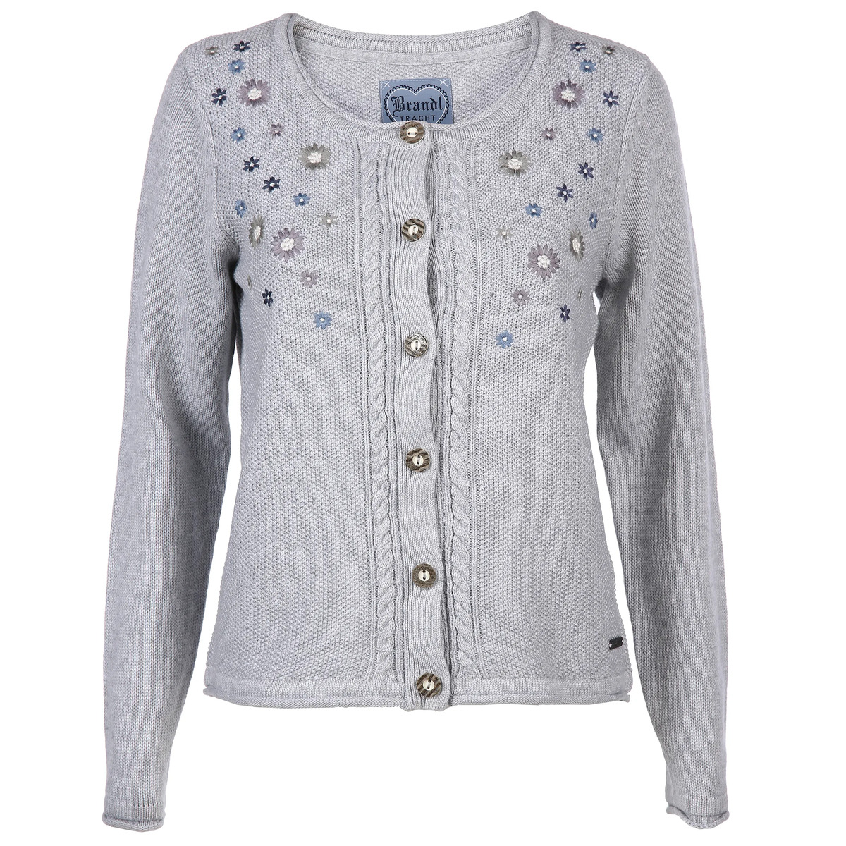 Bild 1 von Damen Trachten Strickcardigan mit floralen Stickereien
                 
                                                        Grau