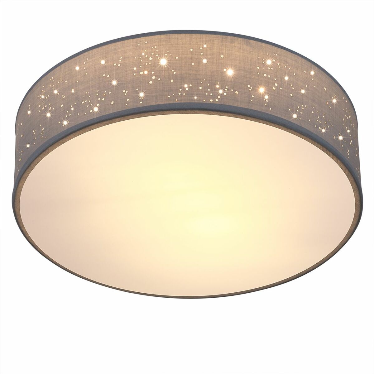 Bild 1 von monzana® Deckenlampe Grau Stoff Ø30cm Sternenhimmel