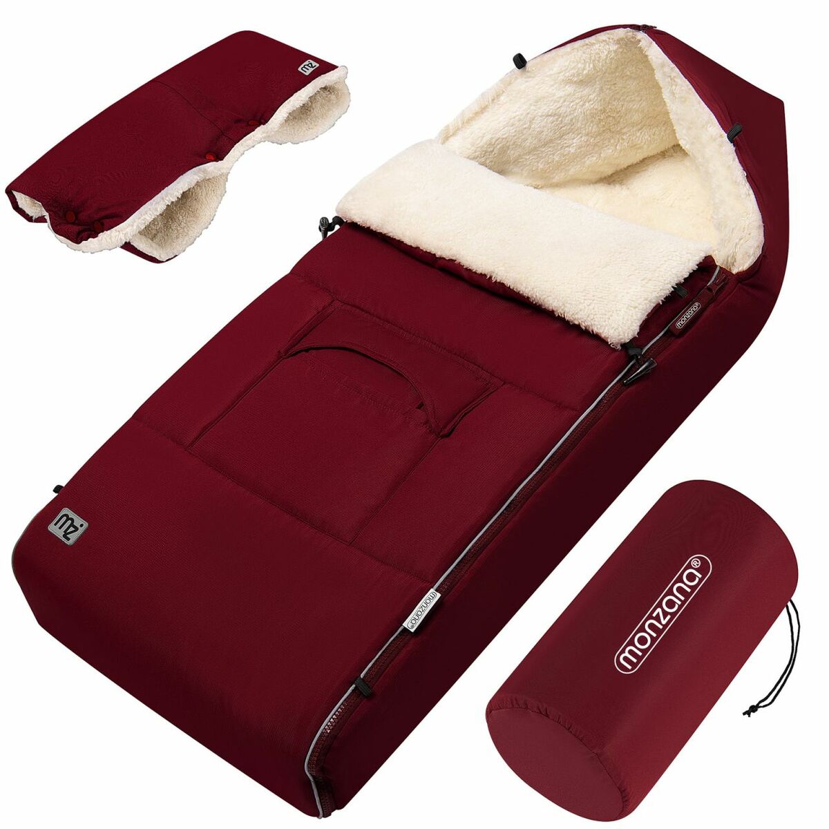 Bild 1 von monzana® Baby Fußsack Premium bordeaux