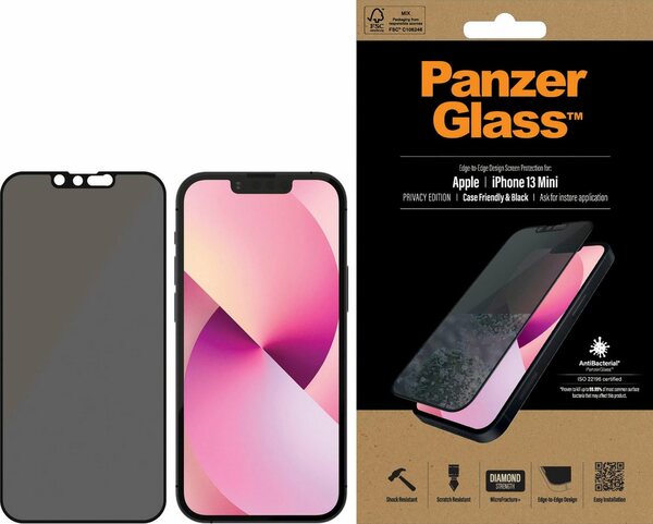 Bild 1 von PanzerGlass PanzerGlass E2E Privacy CF für iPhone 13 mini, Displayschutzfolie