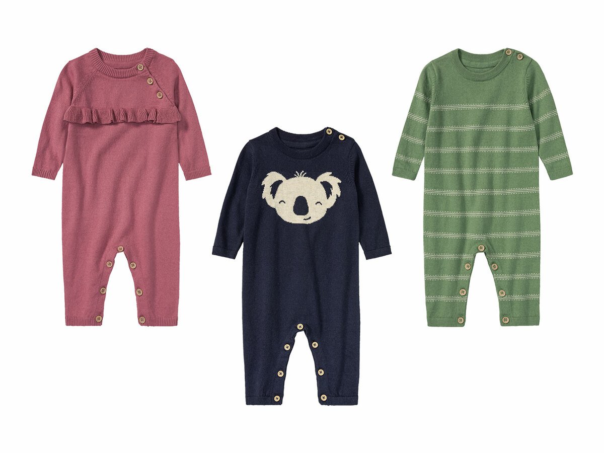 Bild 1 von lupilu® Baby Strickoverall aus reiner Bio-Baumwolle