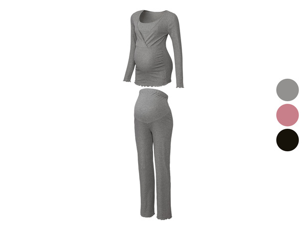 Bild 1 von esmara® Damen Umstandspyjama aus weicher Ripp-Qualität