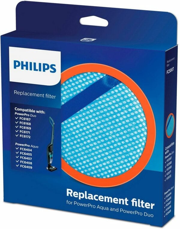 Bild 1 von Philips Ersatzfilter FC5007/01, Zubehör für Philips Staubsauger mit Wischfunktion: FC6404, FC6405, FC6407, FC6408, FC6409 und PowerPro Duo: FC6167, FC6168, FC6169, FC6171, FC6172