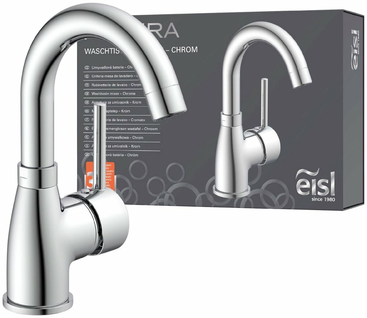 Bild 1 von Eisl Waschtischarmatur Futura Wasserhahn mit Energiesparfunktion Cold Start, Mischbatterie