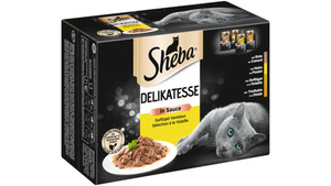 SHEBA® Delikatesse in Sauce mit Geflügel Variation Portionsbeutel